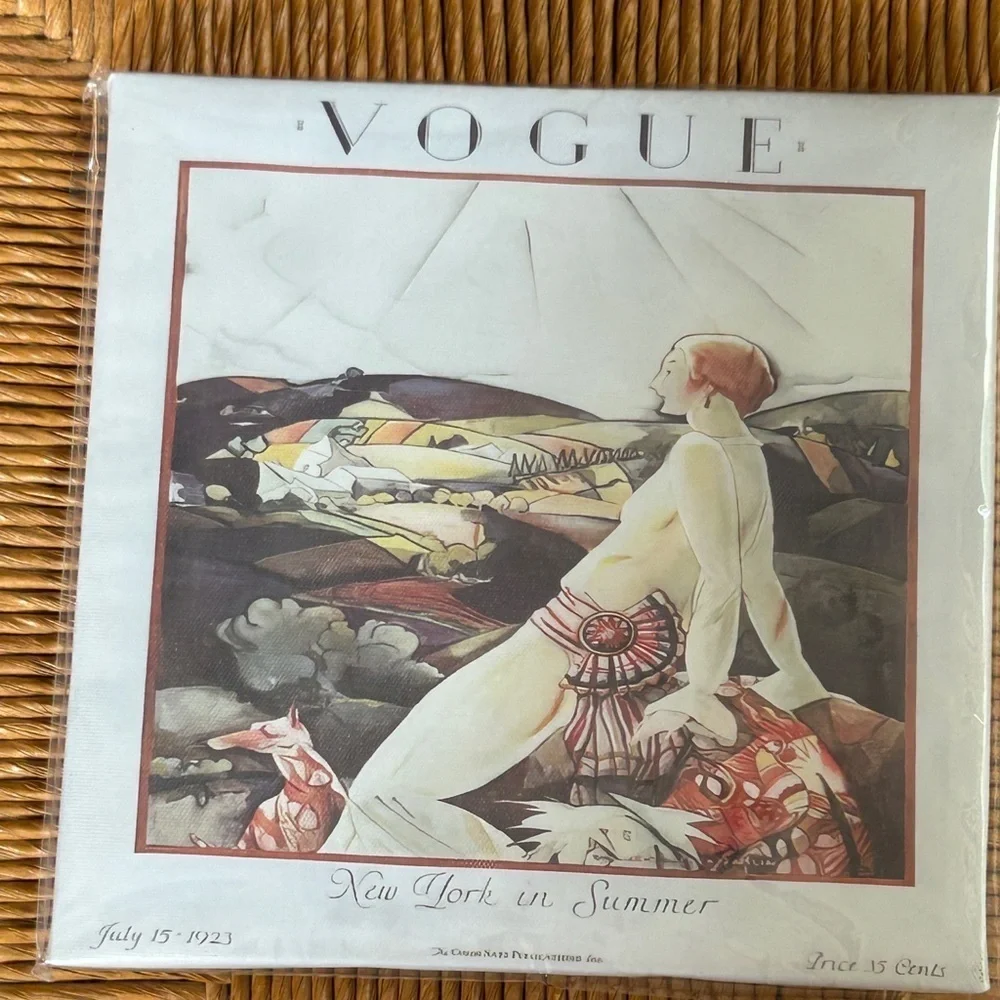 Vogue “New York in Summer” Canvas Art Reproduction 9 x 9 x 1 July 15, 1923